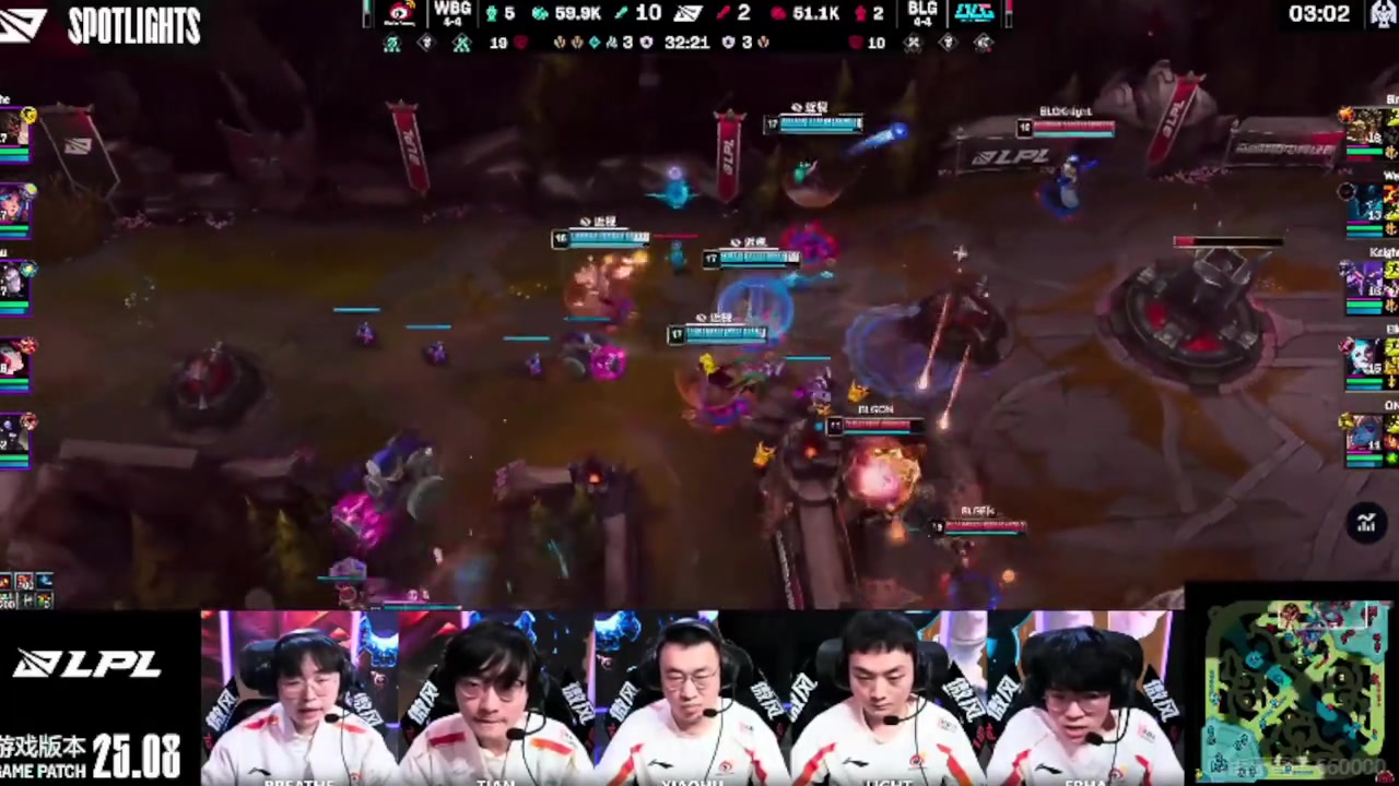 WBG战胜BLG语音Xiaohu：这卡萨丁一碰就碎啊